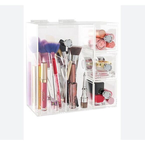 Impressions Vanity Diamond Collection Brushes & More! Acrylic Organizer - Picture 1 of 2